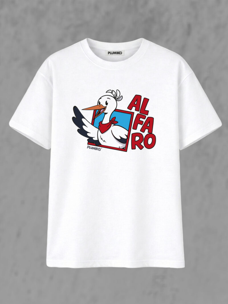 Camiseta cigüeña niño Plumiko azul