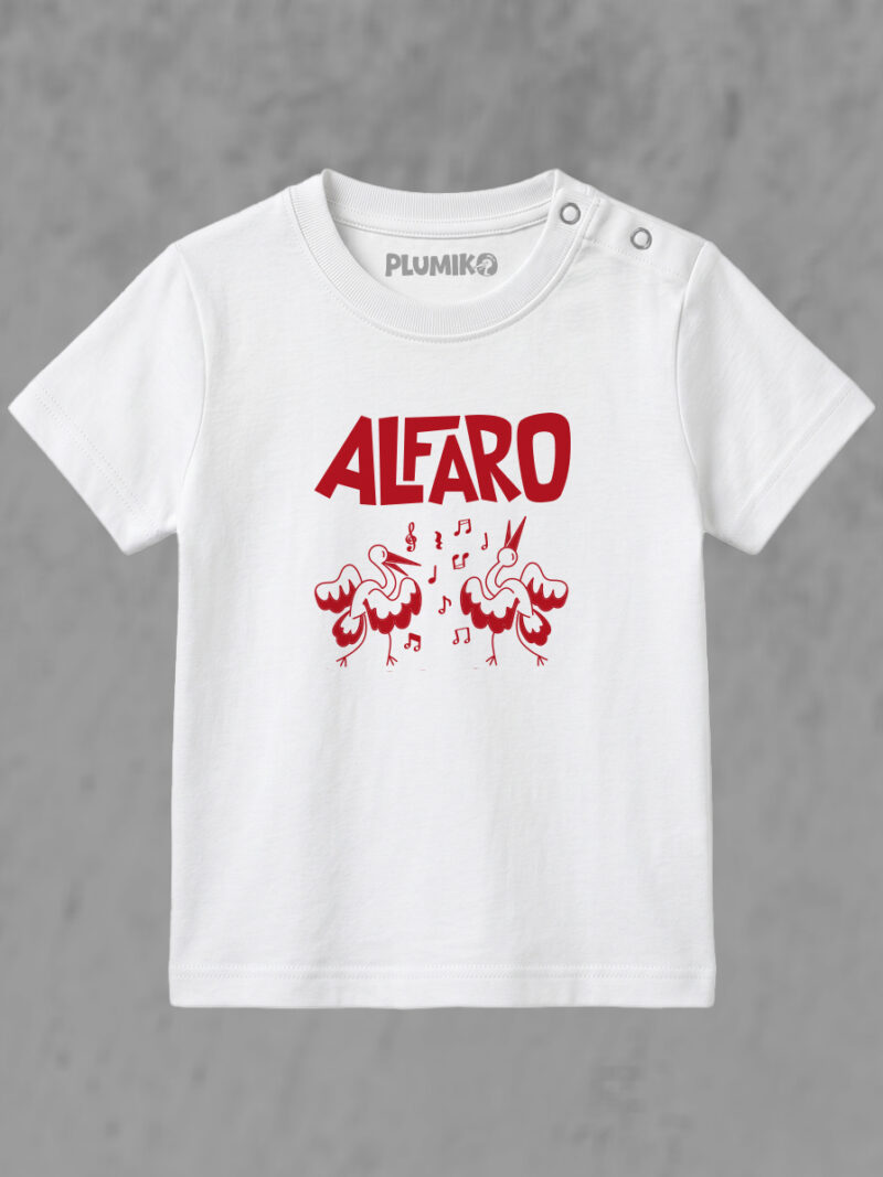 Camiseta baby cigueña bailonas rojas